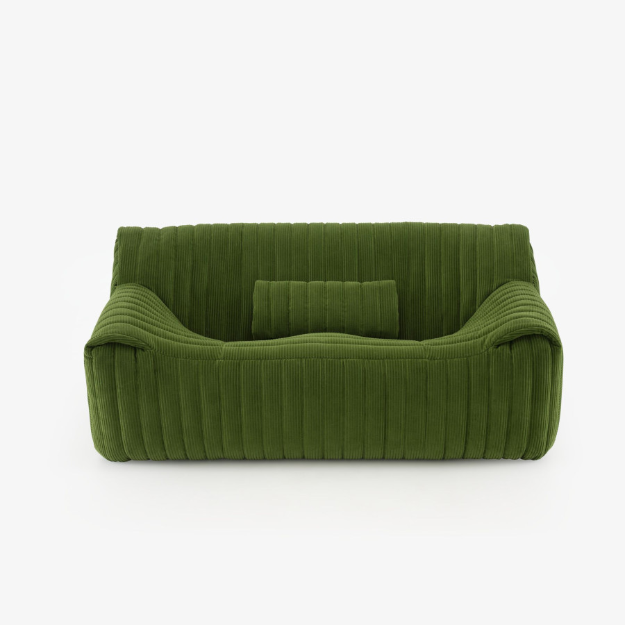 Sandra Medium settee with lumbar cushions