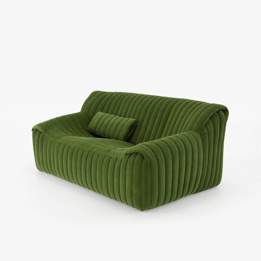 Sandra Medium settee with lumbar cushions