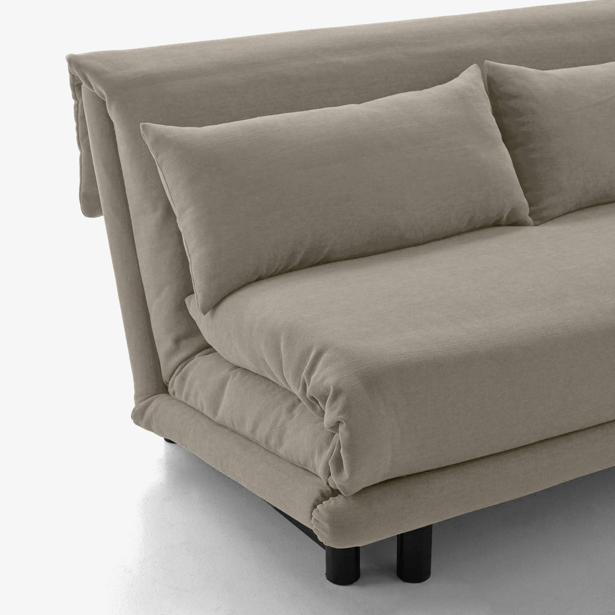 Multy first Bedsettee 155 without arms with lumbar cushions soft version amalfi fabric