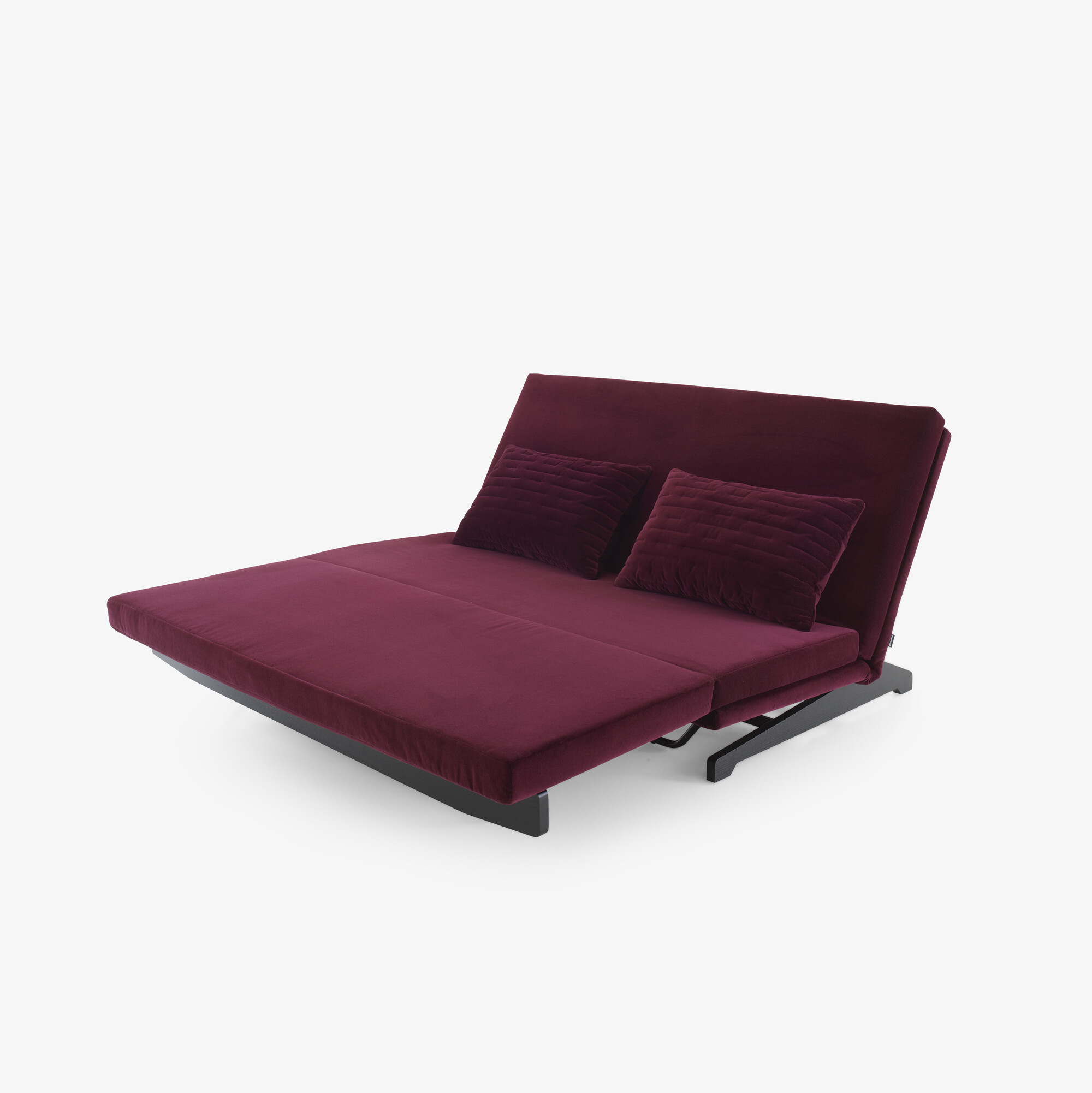 Motus Bed settee with 2 arms with 2 lumbar cushions