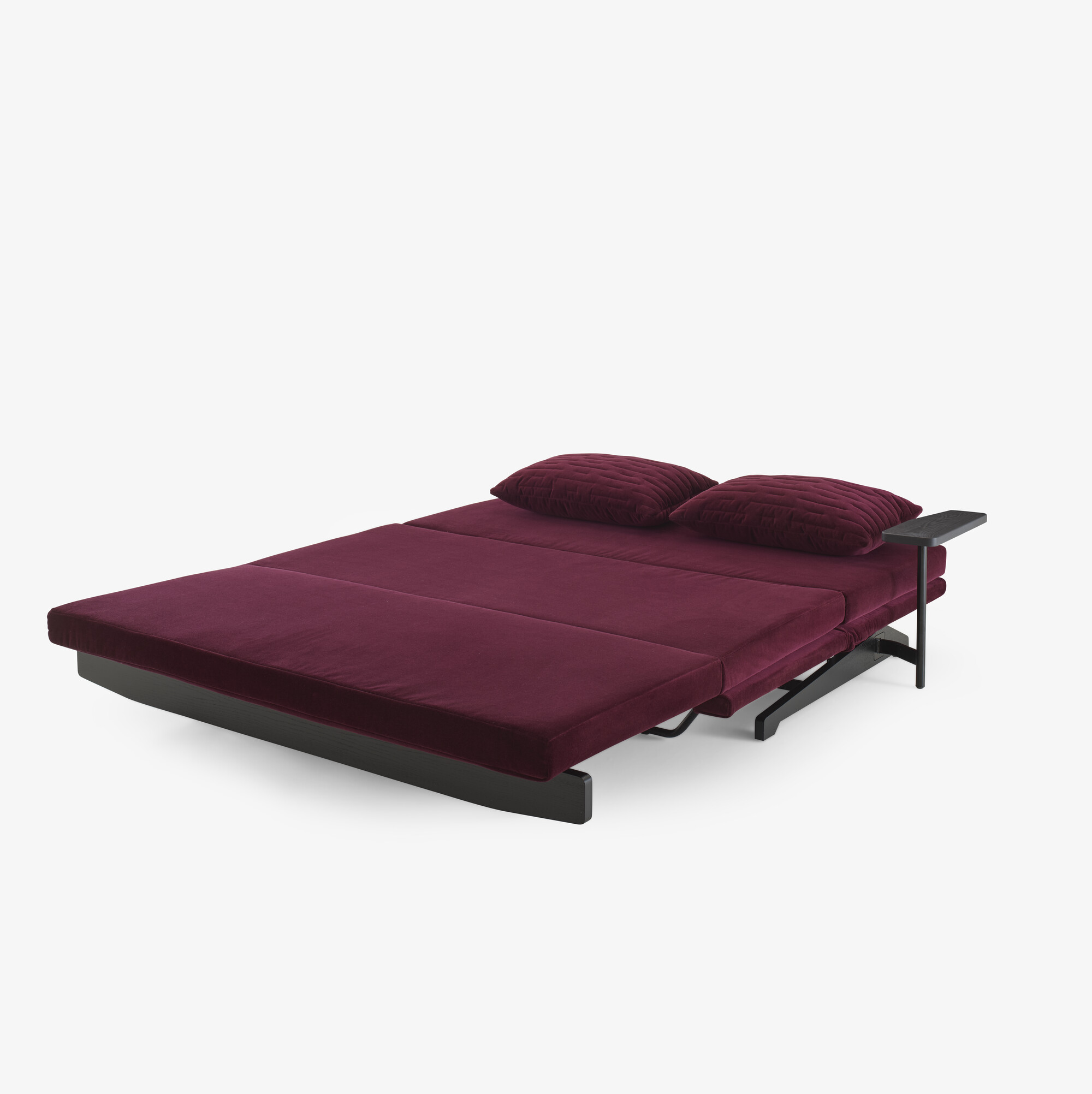 Motus Bed settee with 2 arms with 2 lumbar cushions