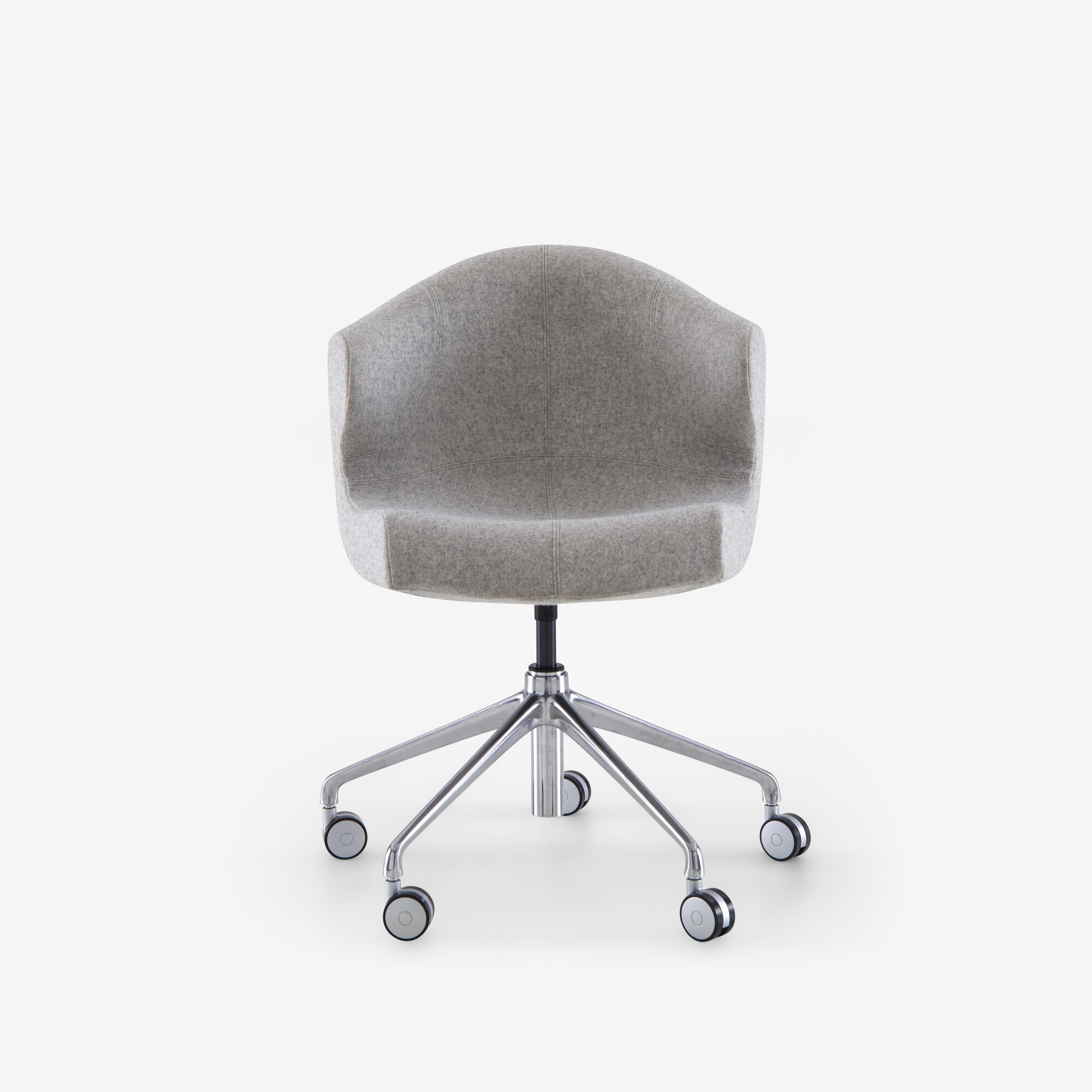 Alster Carver chair aluminium base on castors