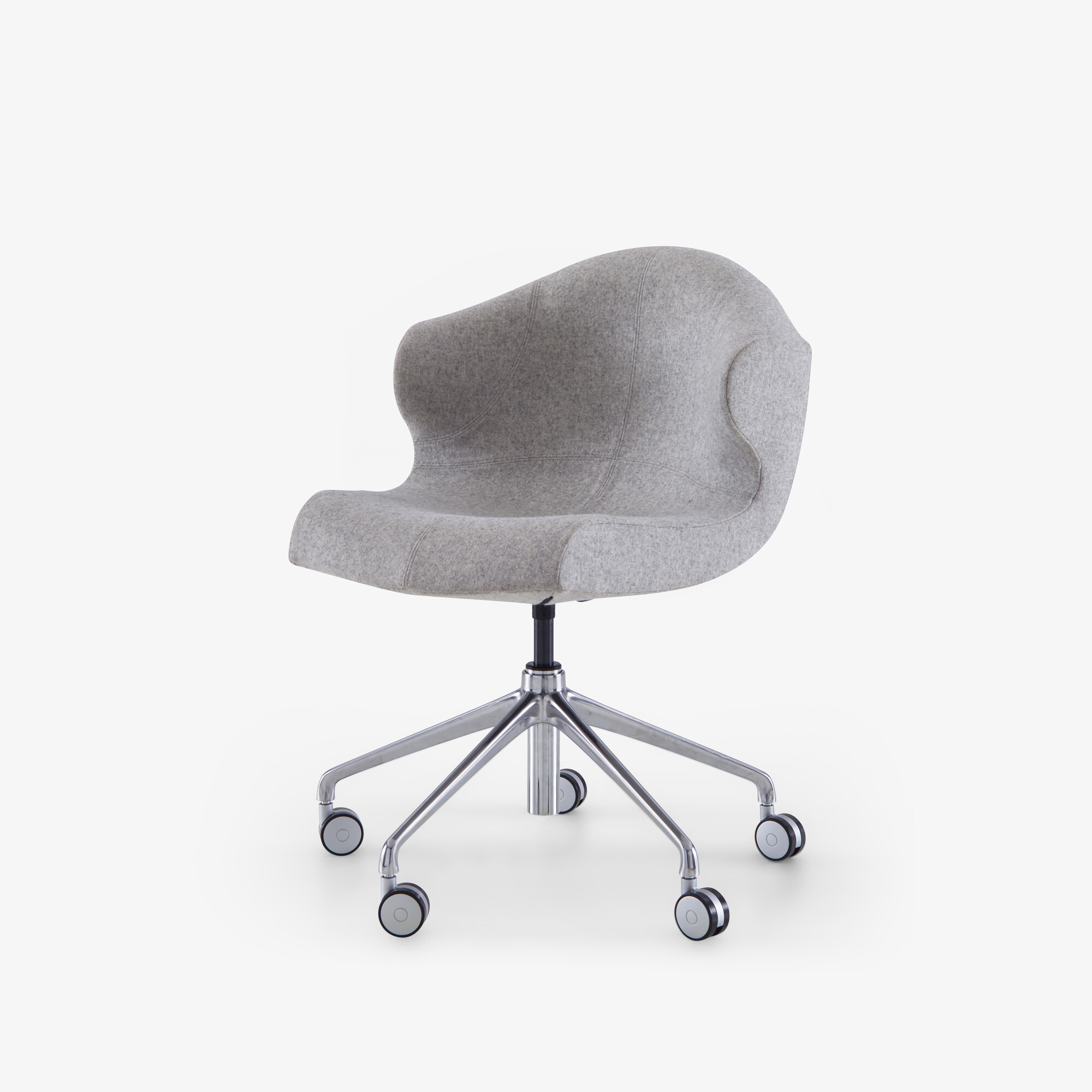 Alster Carver chair aluminium base on castors