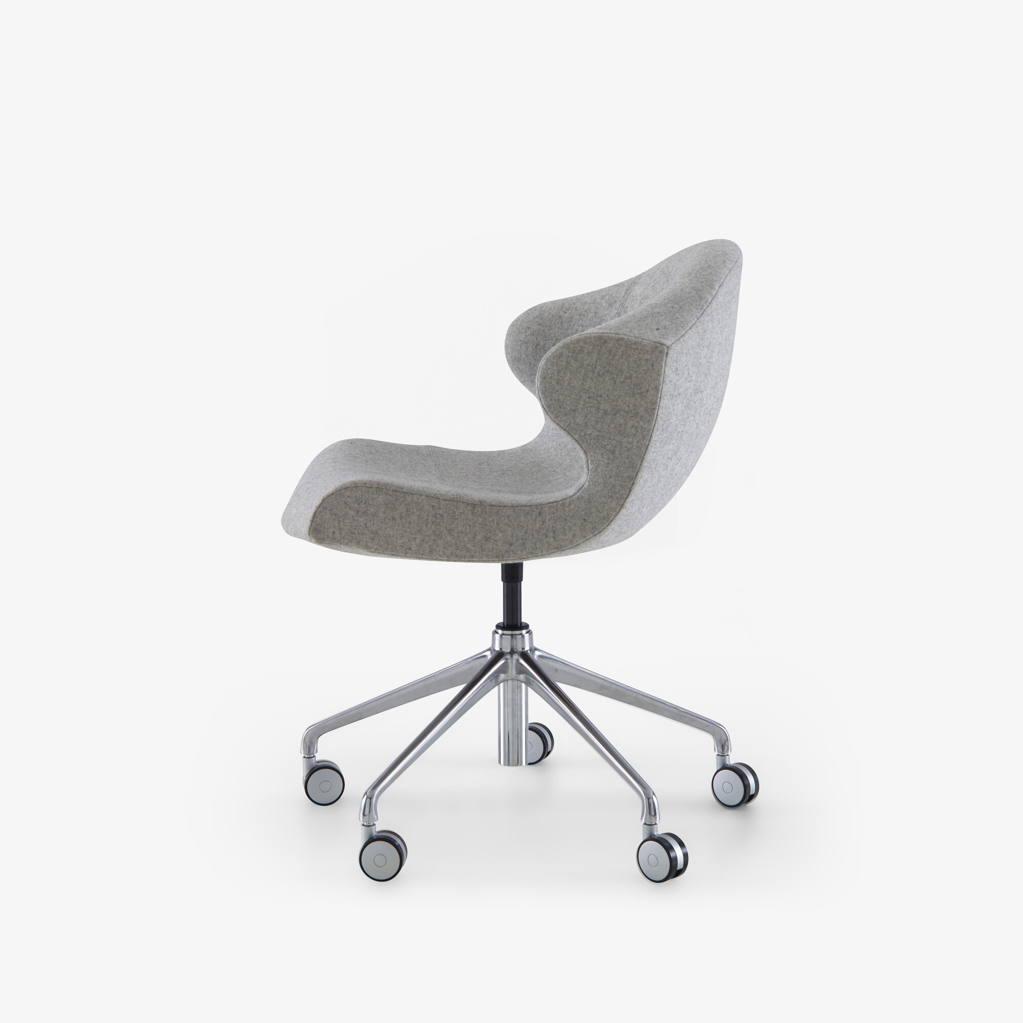 Alster Carver chair aluminium base on castors