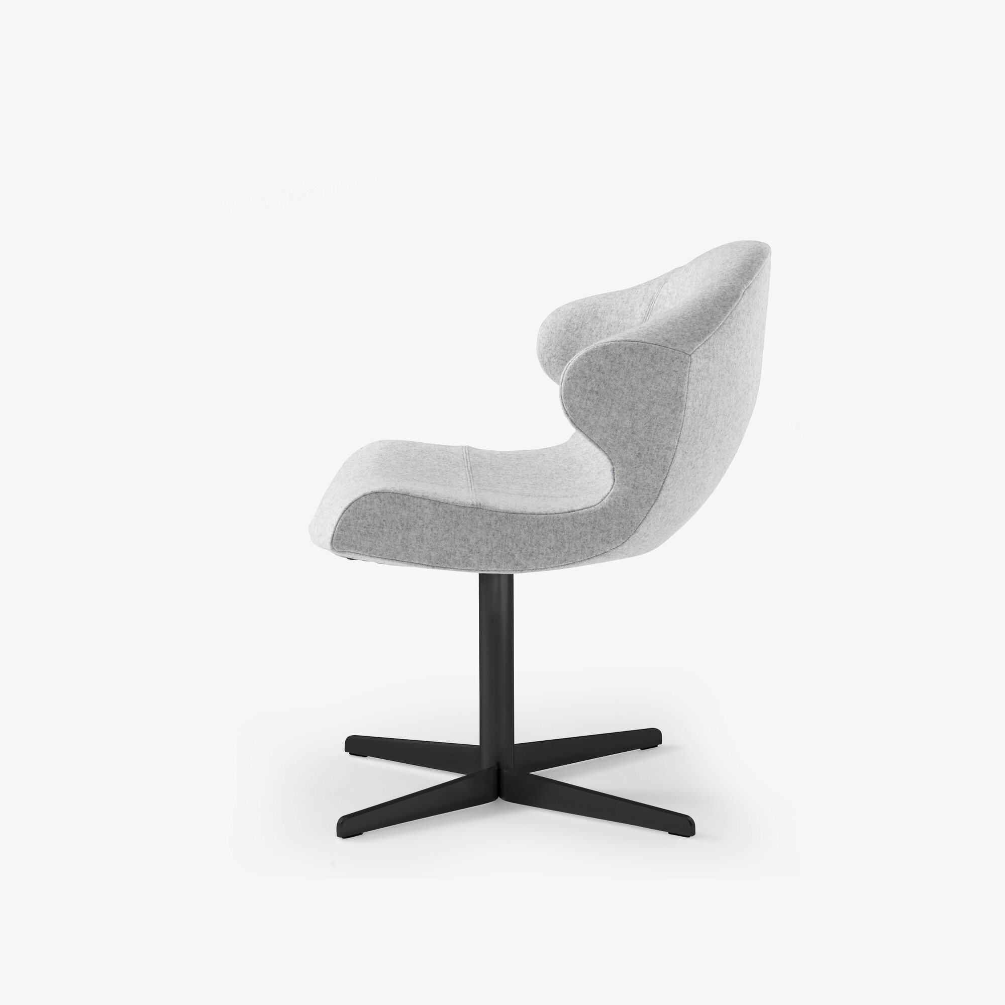 Alster Carver chair central pedestal – matt black