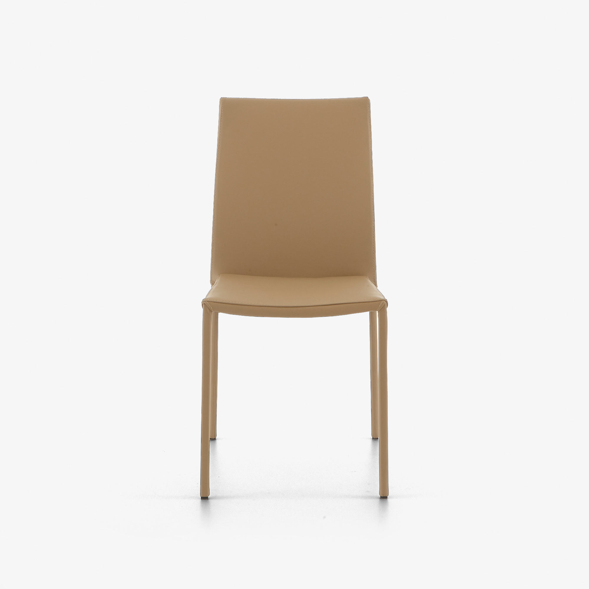 Slim chair Chair beige leather