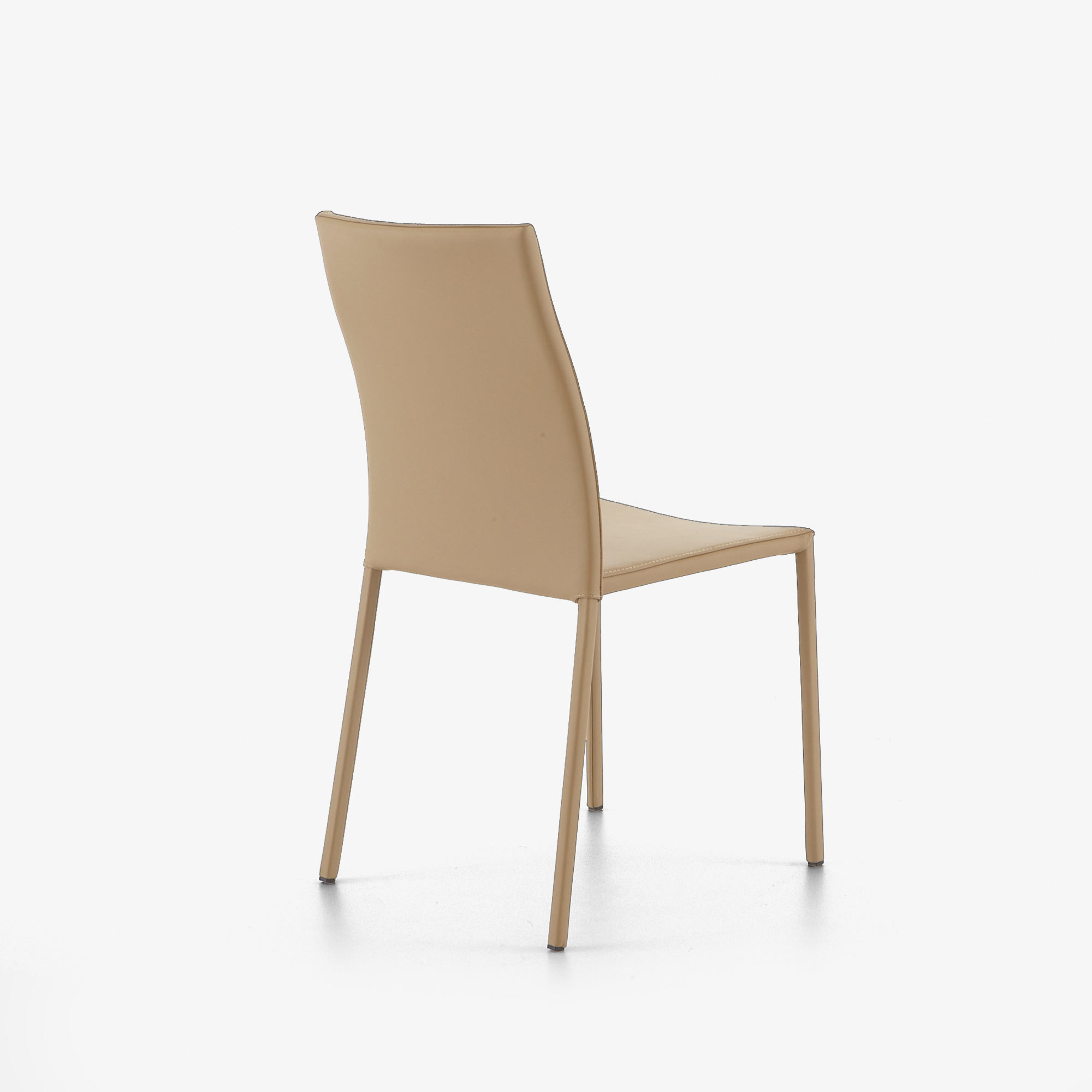 Slim chair Chair beige leather