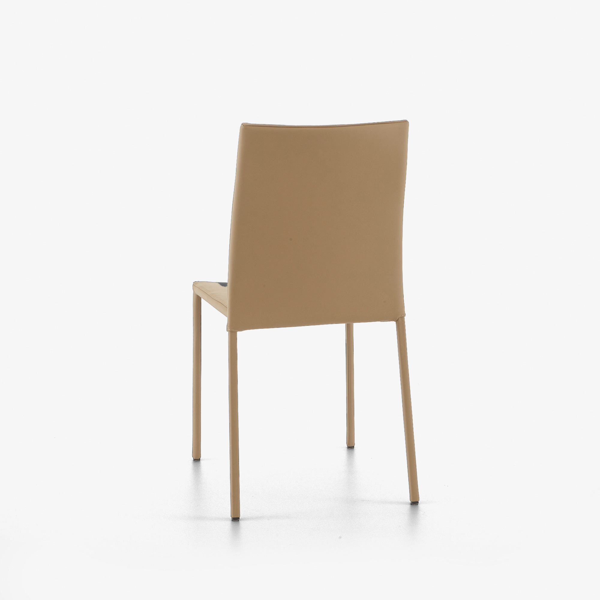 Slim chair Chair beige leather