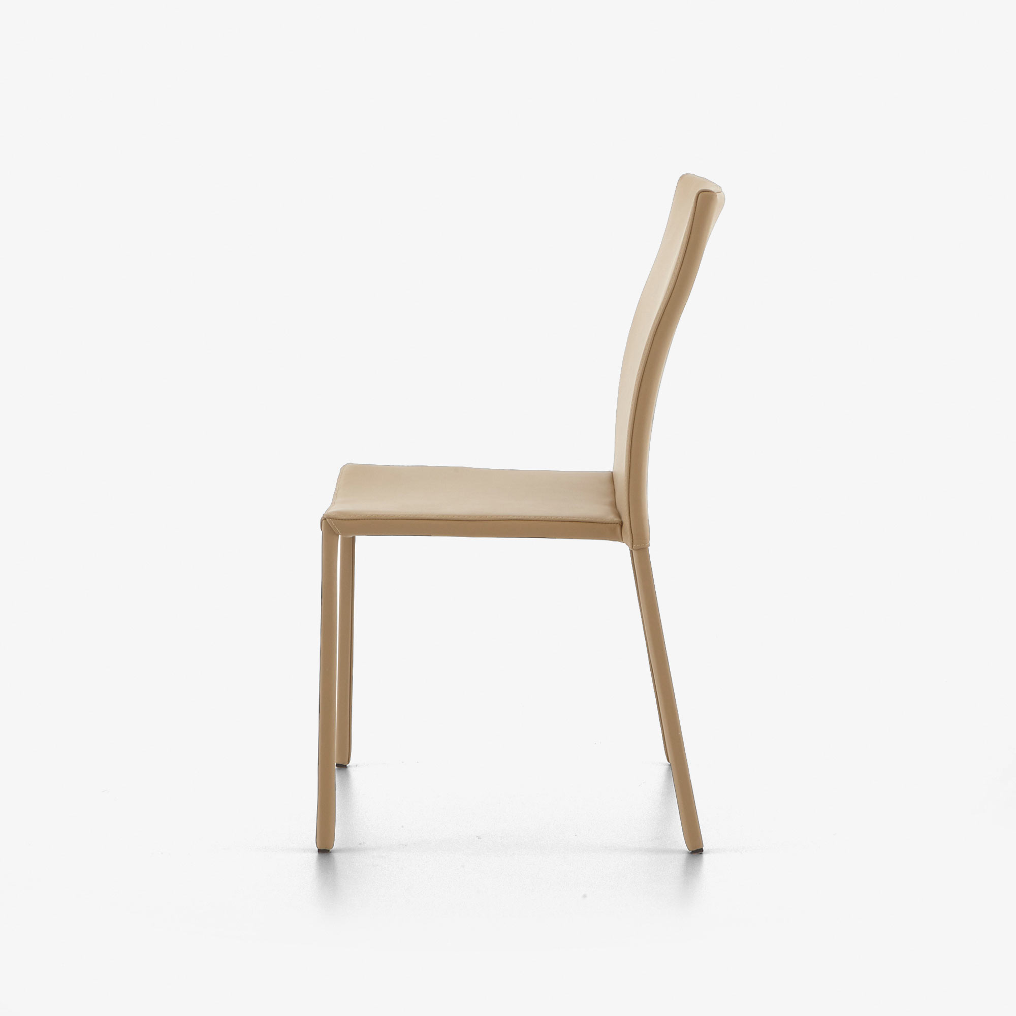 Slim chair Chair beige leather