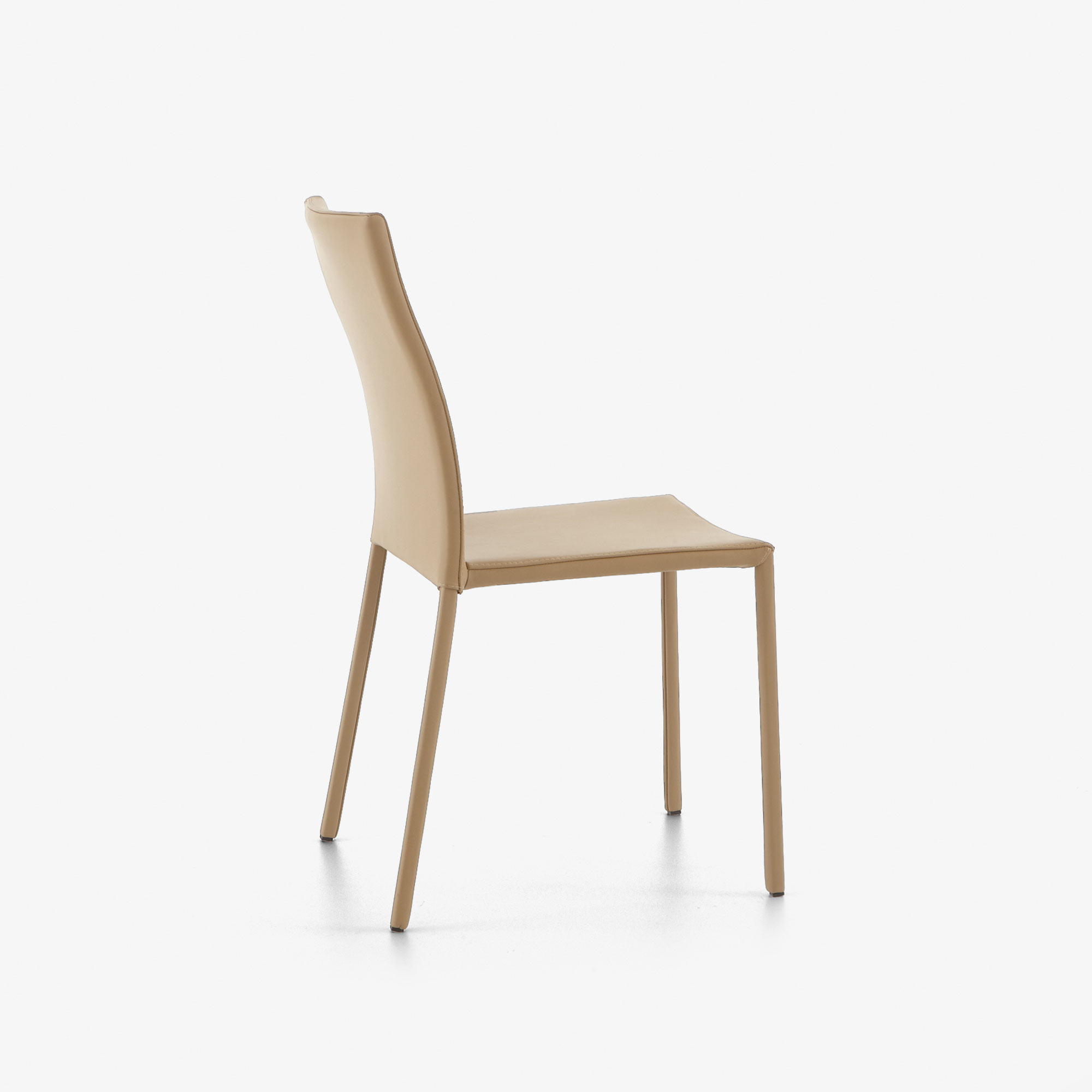 Slim chair Chair beige leather