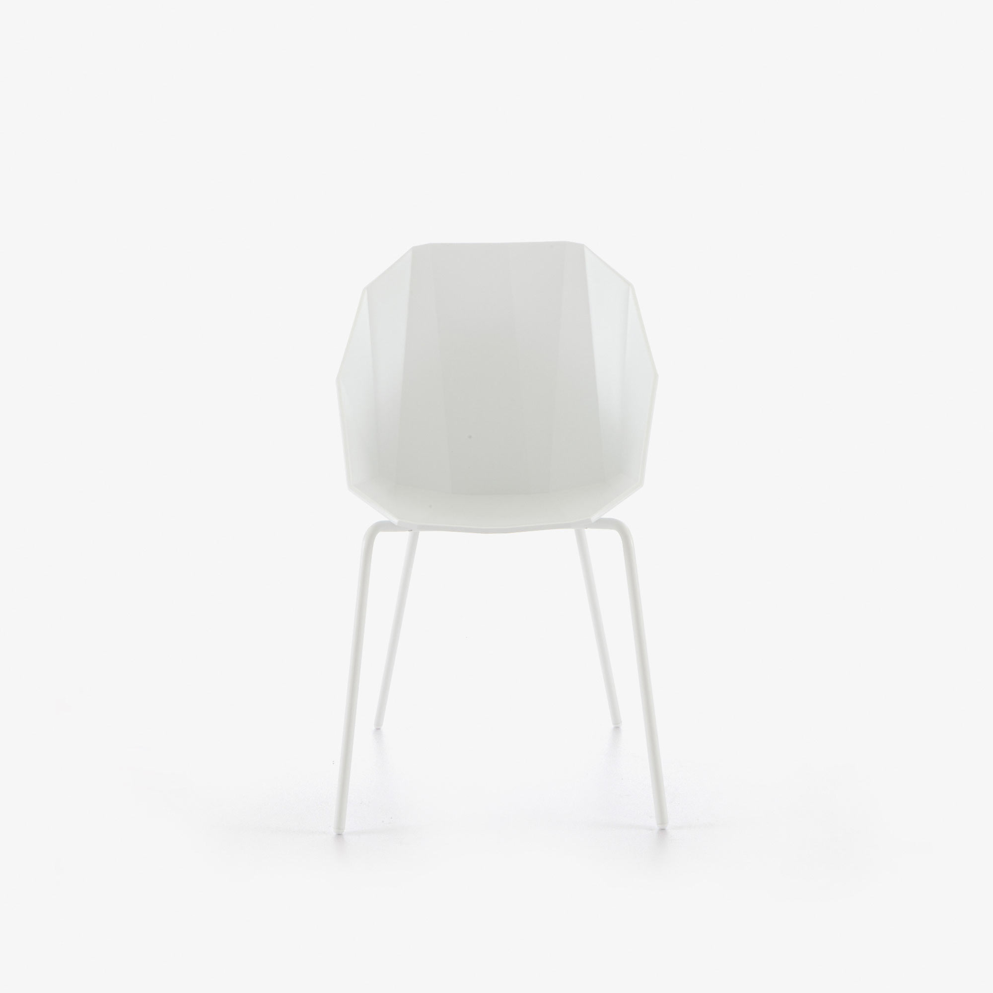 Rocher Chair/bridge white white lacquered base