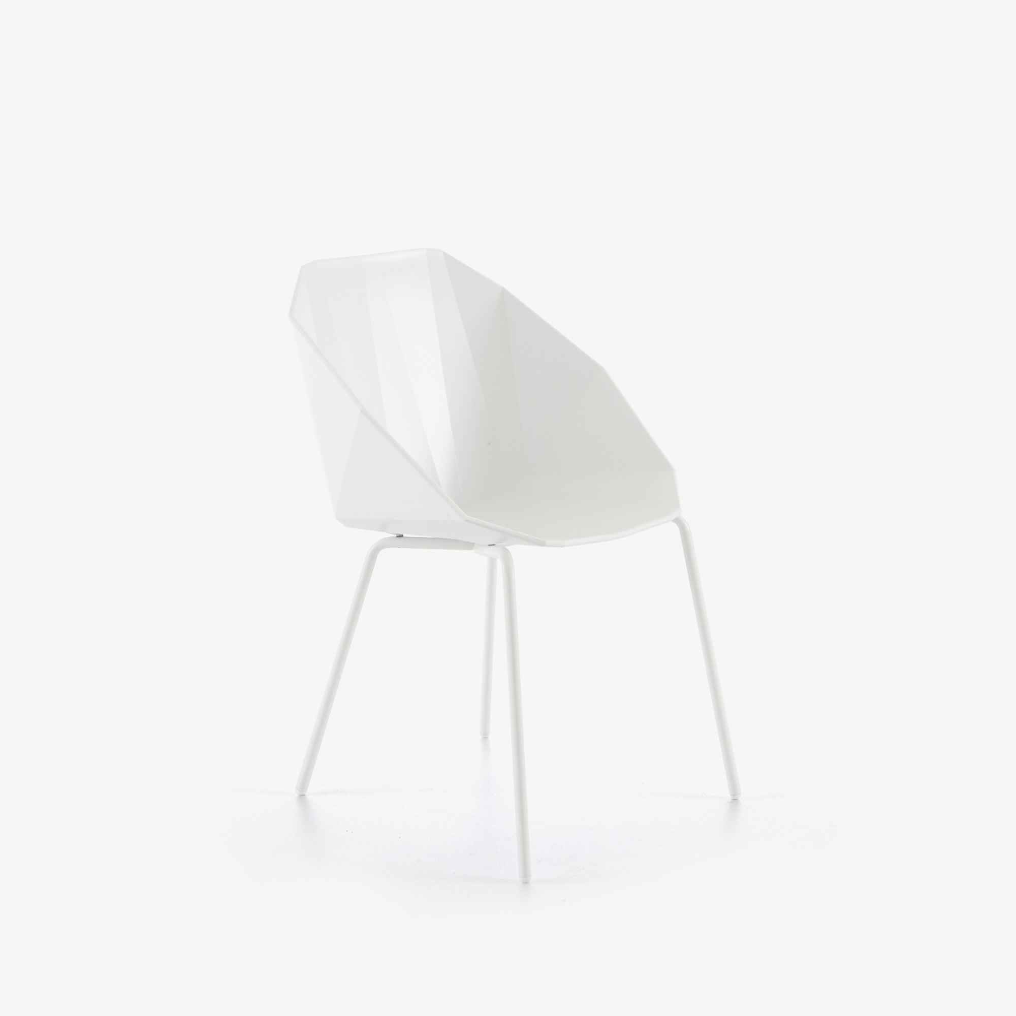 Rocher Chair/bridge white white lacquered base