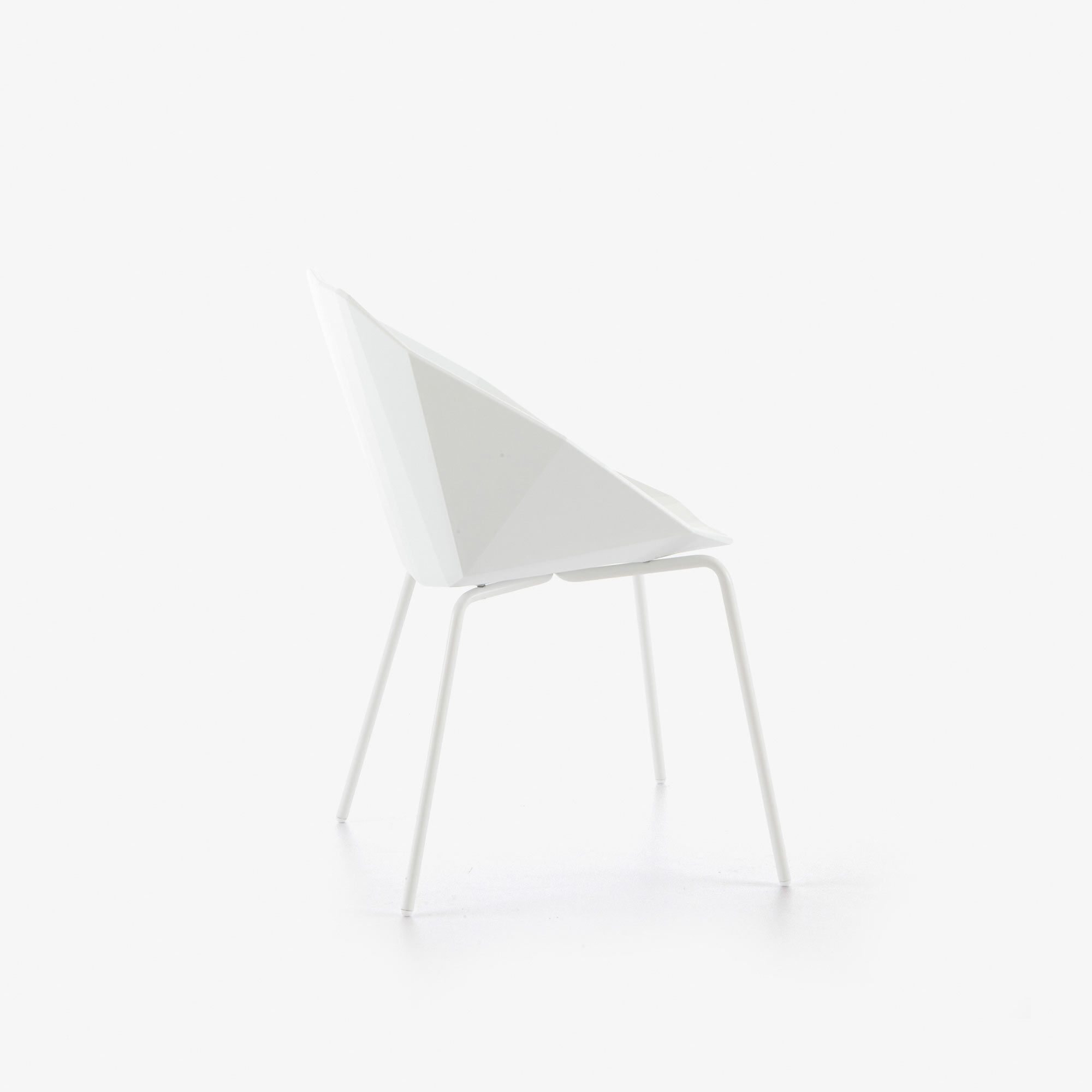 Rocher Chair/bridge white white lacquered base
