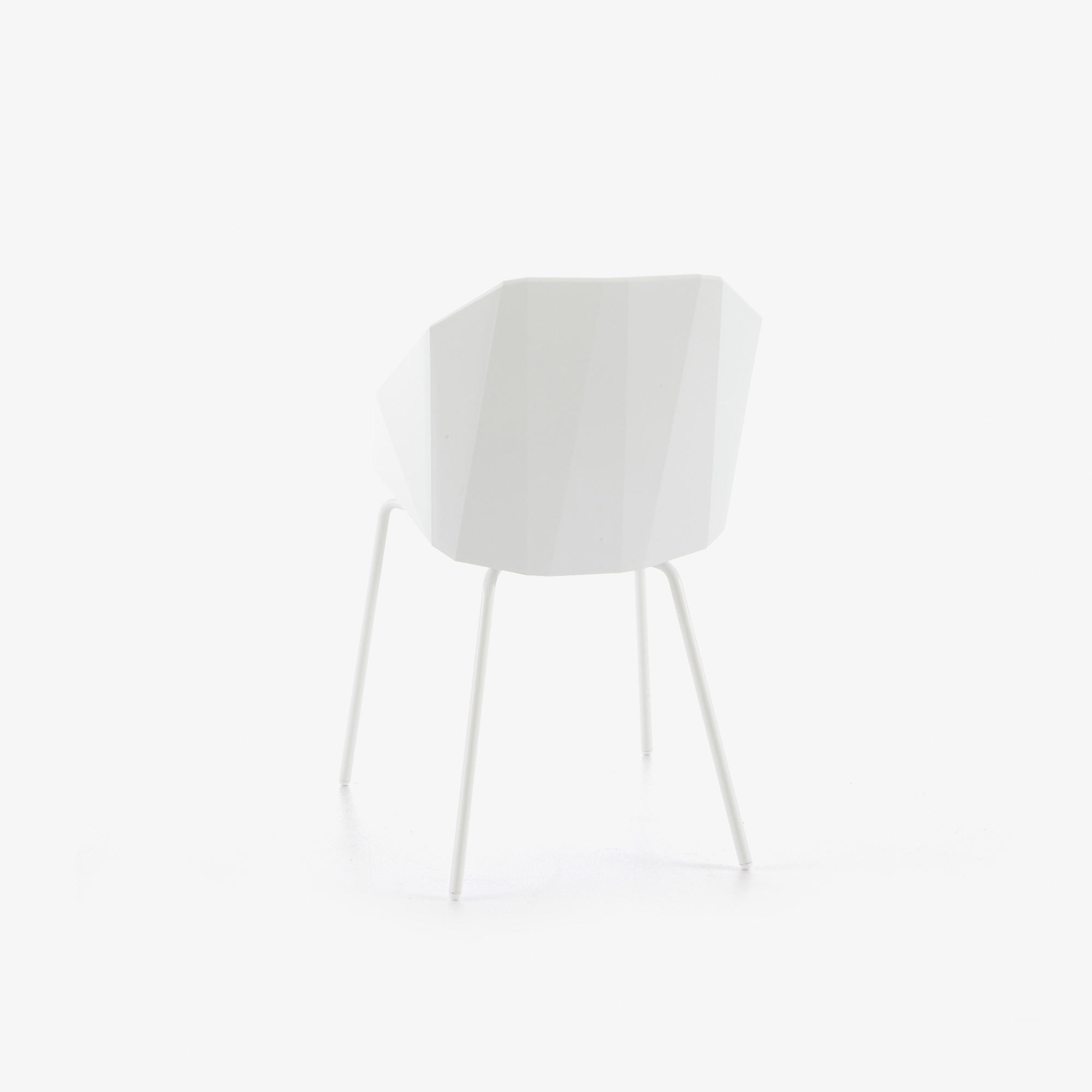Rocher Chair/bridge white white lacquered base