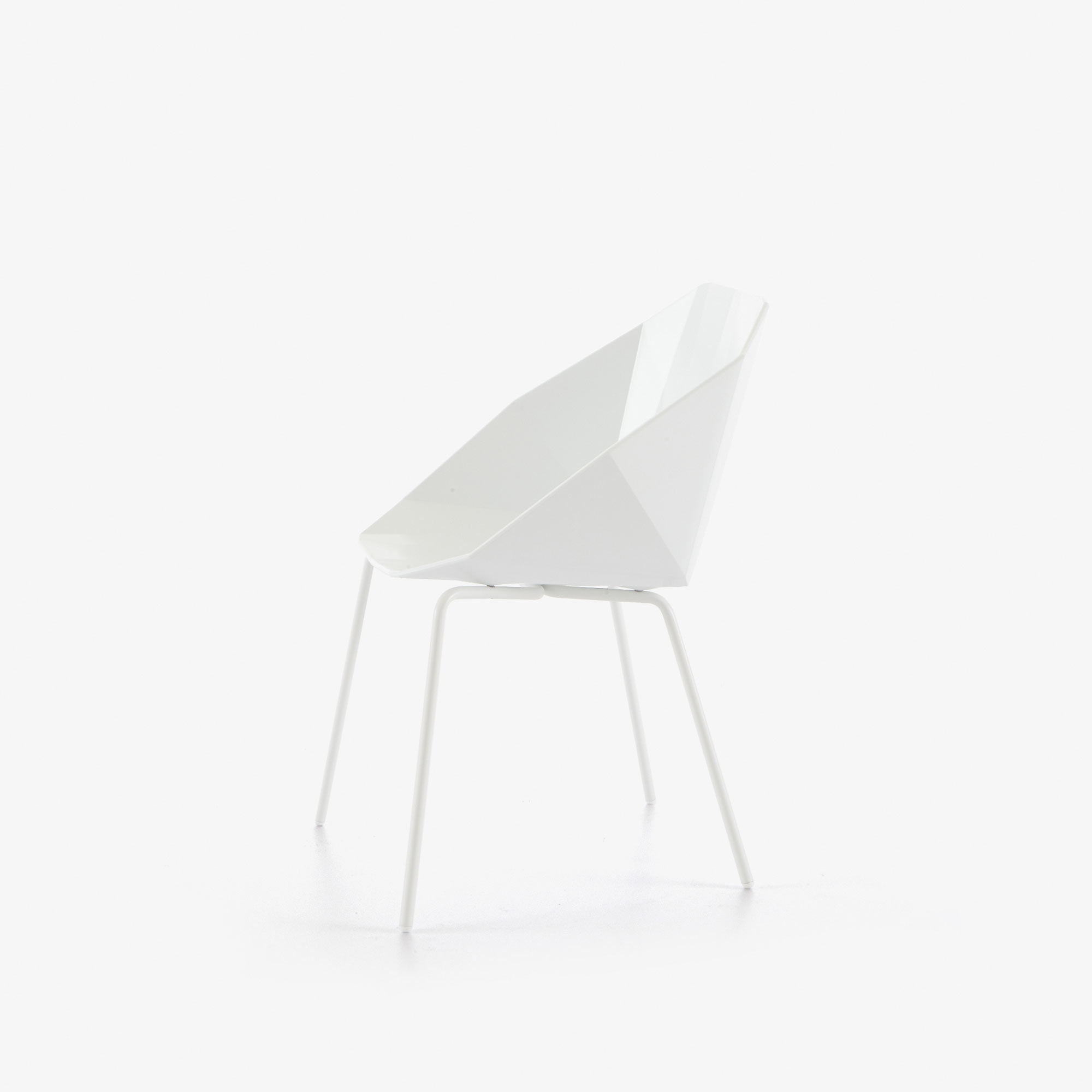 Rocher Chair/bridge white white lacquered base