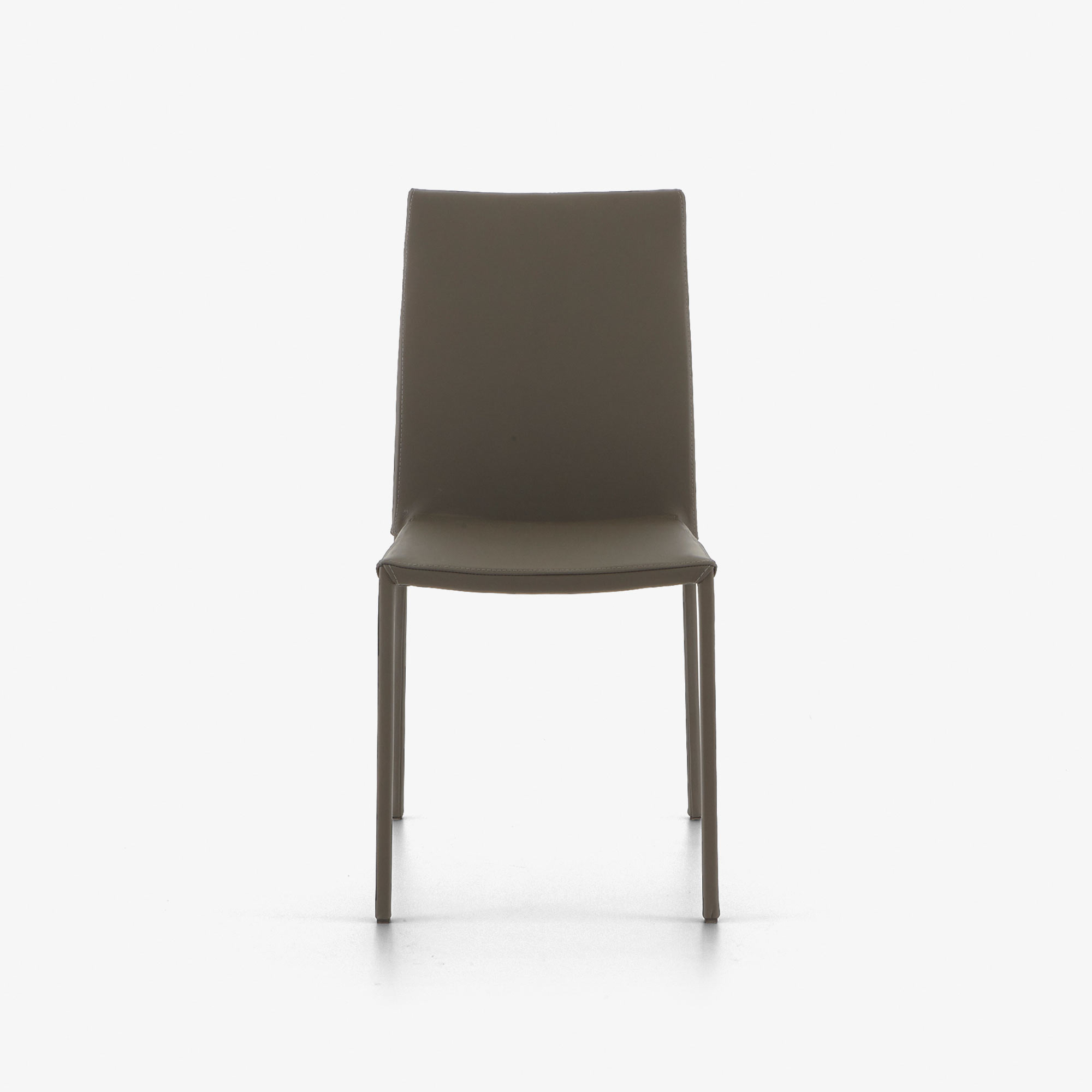 Slim chair Chair grey leather
