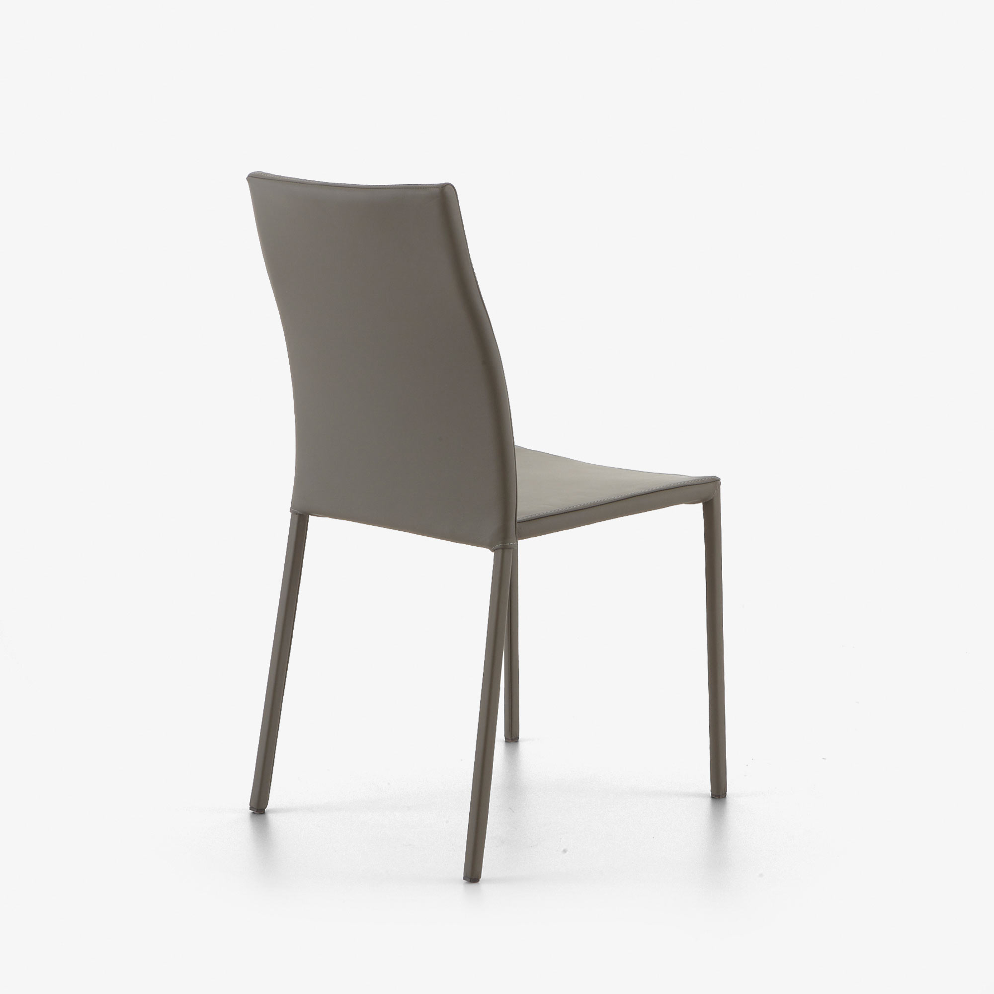 Slim chair Chair grey leather