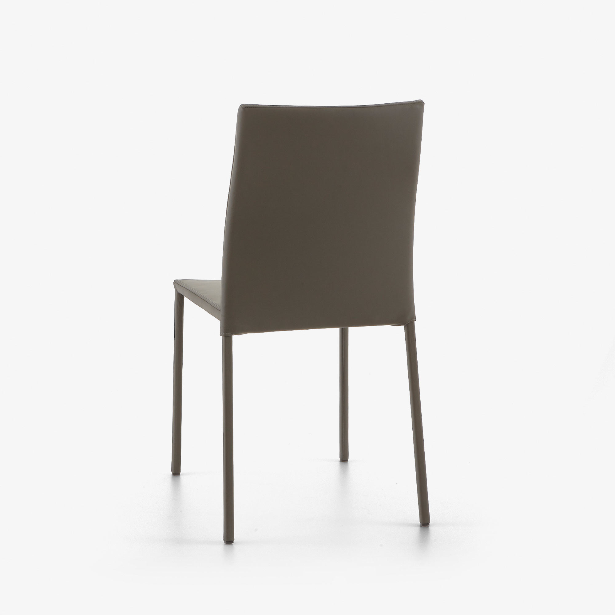 Slim chair Chair grey leather