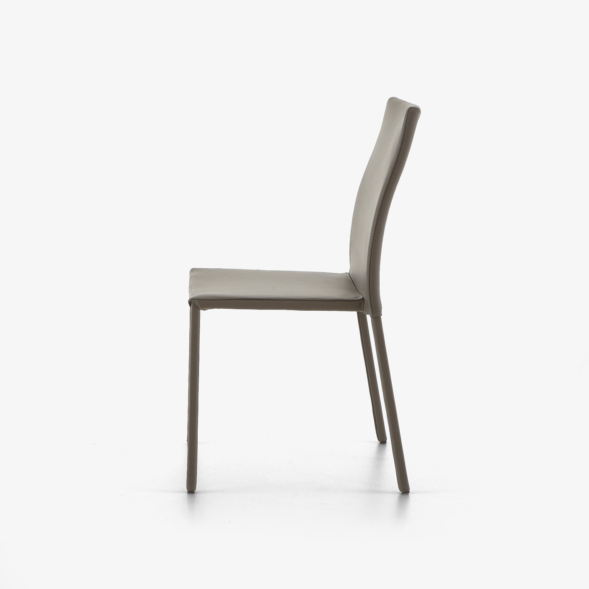 Slim chair Chair grey leather