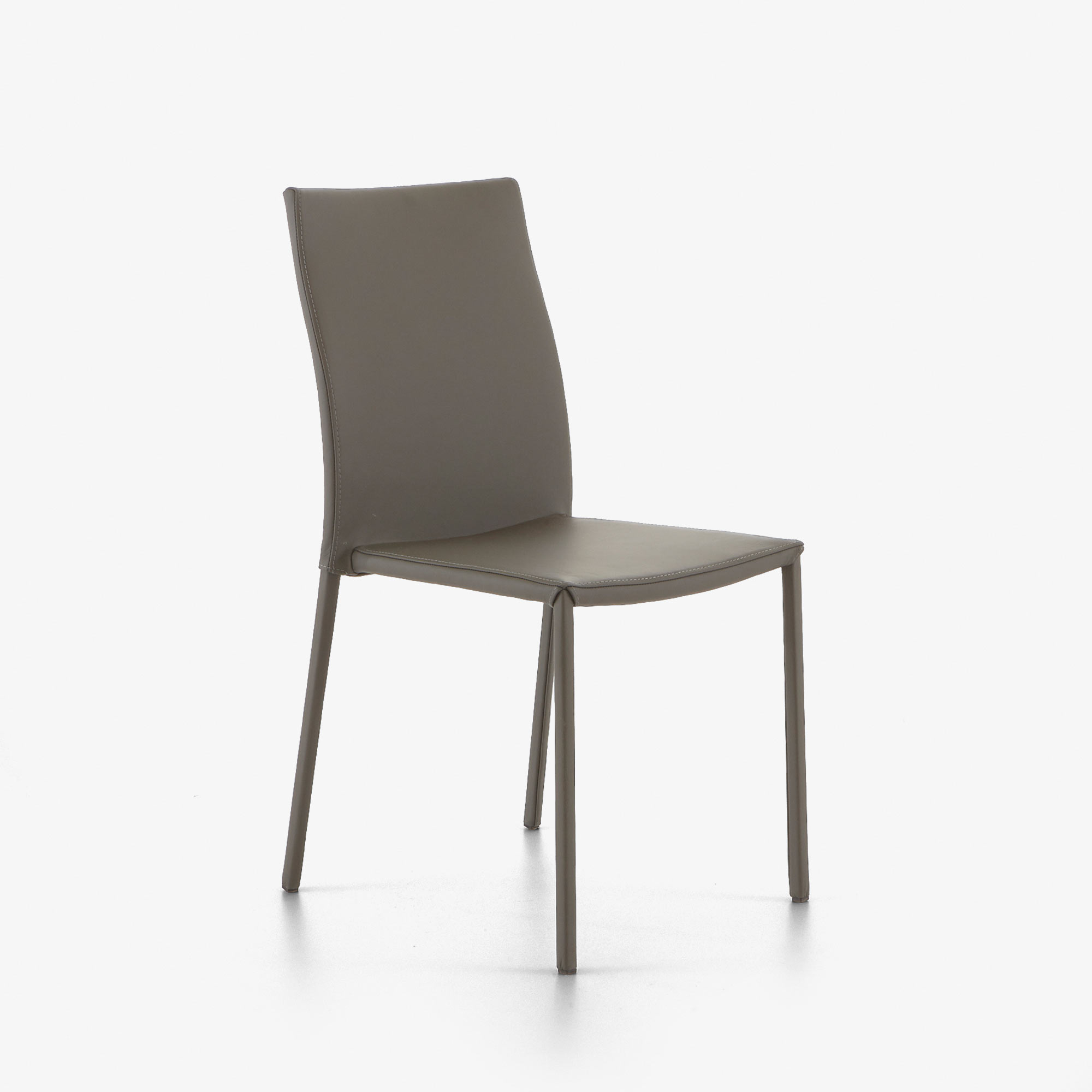 Slim chair Chair grey leather