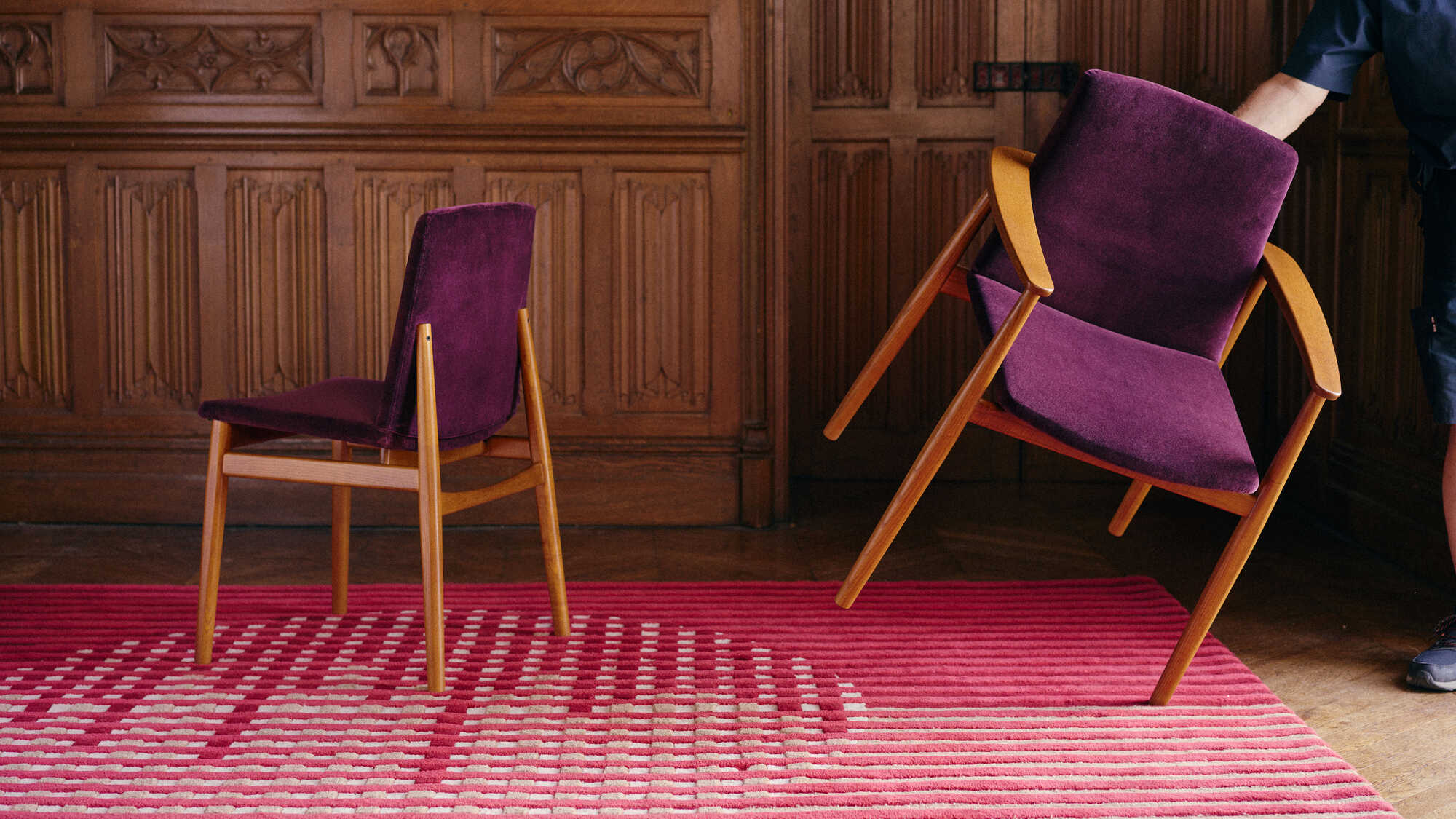 289 Chair guariche stained ash base