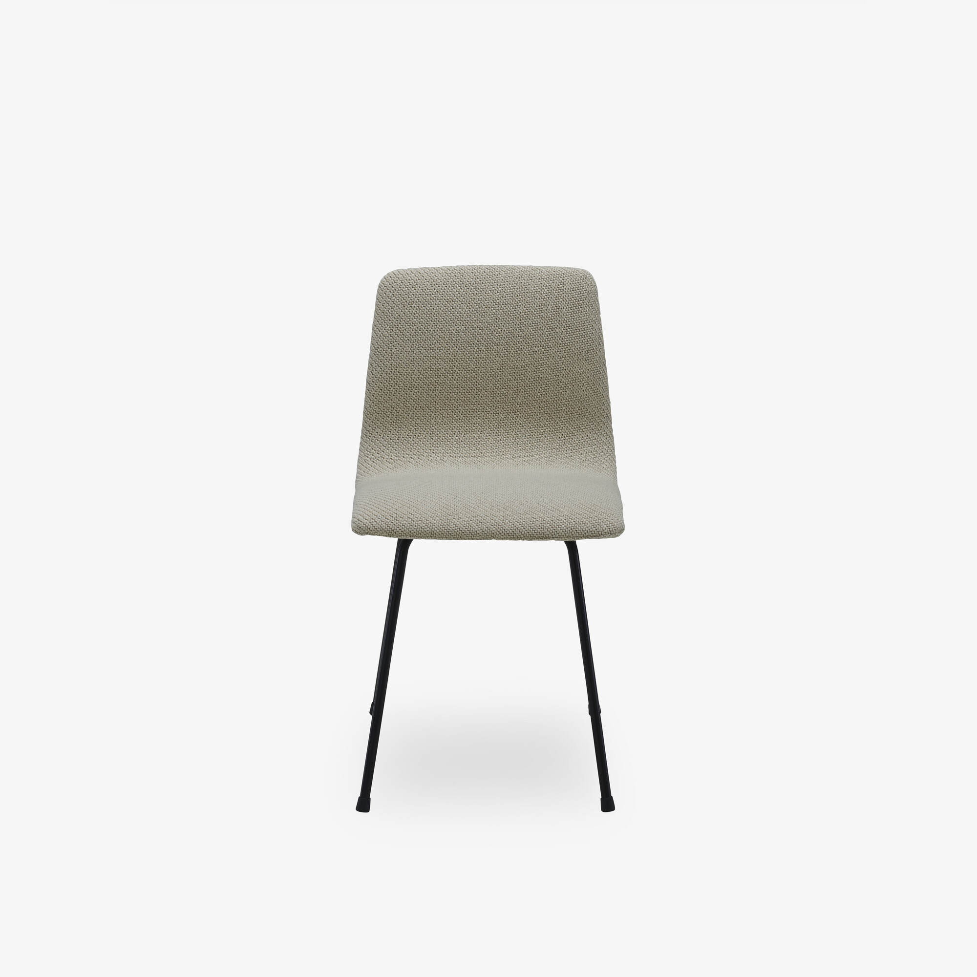 Papyrus Chair upholstered back black lacquered steel base