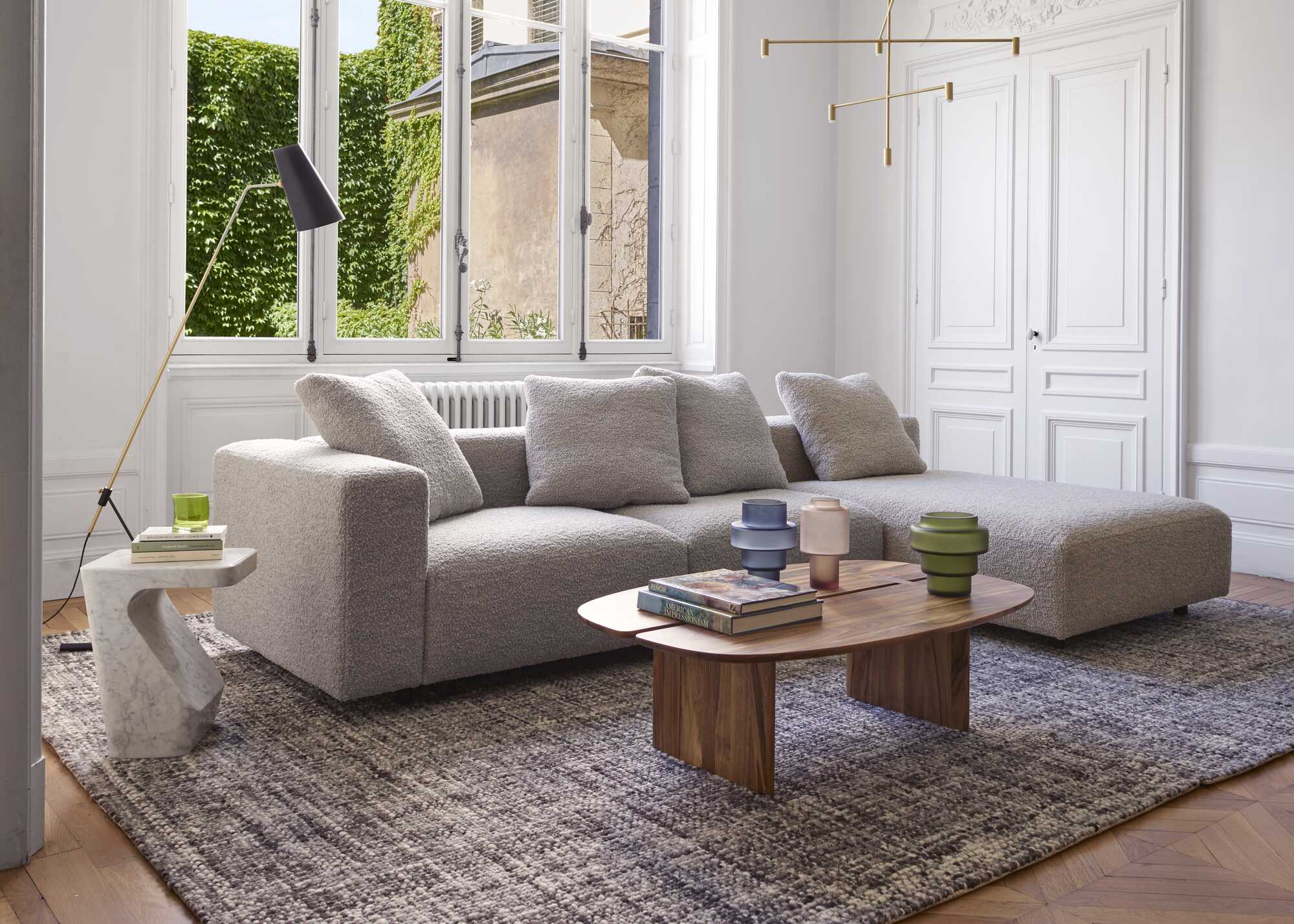 Stump Occasional table white marble