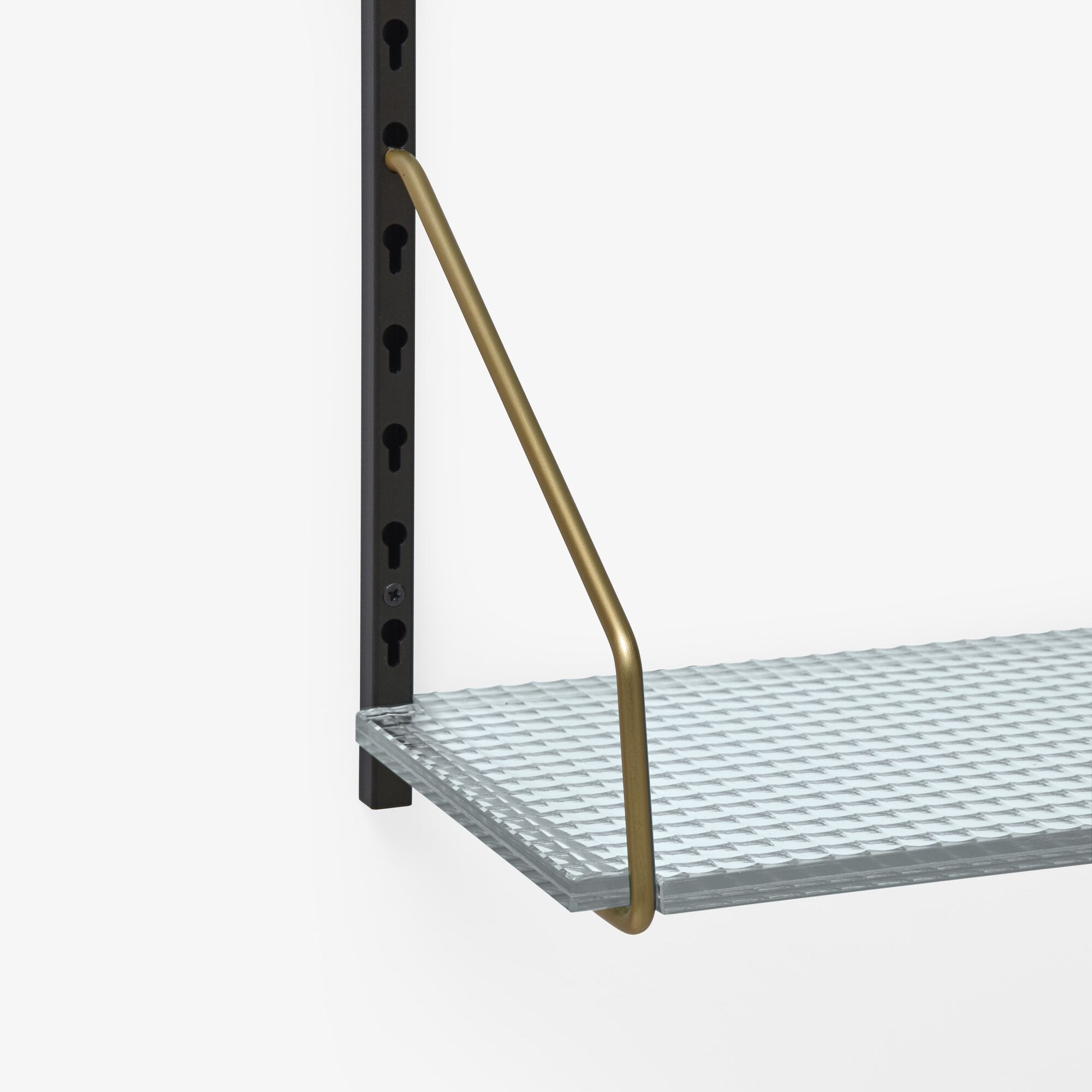 Bibliothèque murale Wall-mounted bookshelf with glass shelves